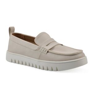 White Mountain Cream Slip-On Shoes with White Sole (New)